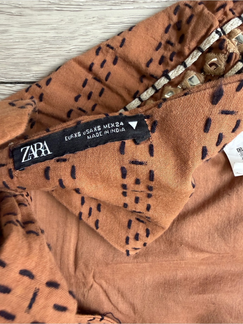 Zara open back brown crop top xs - Picture 4 of 4